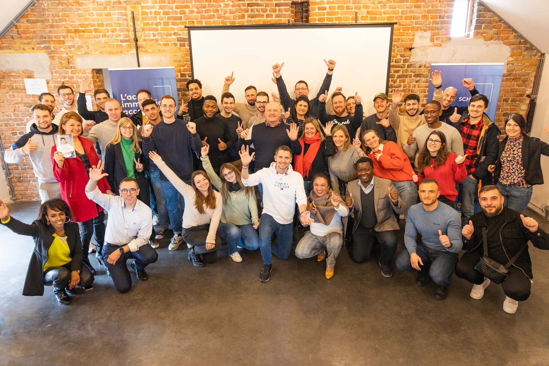 Photo de groupe des participants lors d'un séminaire Immo Académie